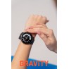 Smartwatch Damski Gravity GT1-4 PRO na pasku gumowym w kolorze Czarny/Czarny o szerokości 22mm