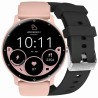Smartwatch Damski Gravity GT1-5 PRO na pasku gumowym w kolorze Różowy/Różowy o szerokości 22mm