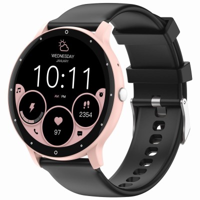Smartwatch Damski Gravity GT1-5 PRO na pasku gumowym w kolorze Różowy/Różowy o szerokości 22mm