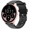 Smartwatch Damski Gravity GT1-5 PRO na pasku gumowym w kolorze Różowy/Różowy o szerokości 22mm