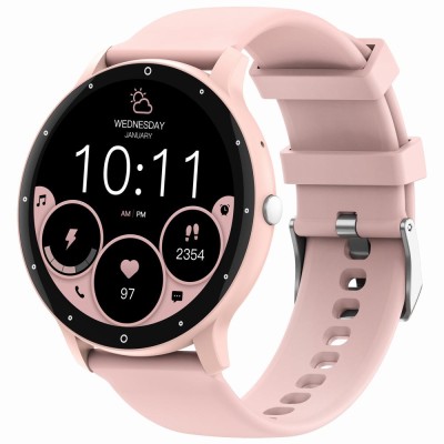 Smartwatch Damski Gravity GT1-5 PRO na pasku gumowym w kolorze Różowy/Różowy o szerokości 22mm