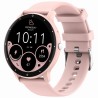 Smartwatch Damski Gravity GT1-5 PRO na pasku gumowym w kolorze Różowy/Różowy o szerokości 22mm