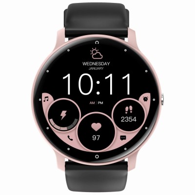 Smartwatch Damski Gravity GT1-5 PRO na pasku gumowym w kolorze Różowy/Różowy o szerokości 22mm