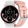 Smartwatch Damski Gravity GT1-6 PRO na pasku gumowym w kolorze Różowy/Różowy o szerokości 22mm