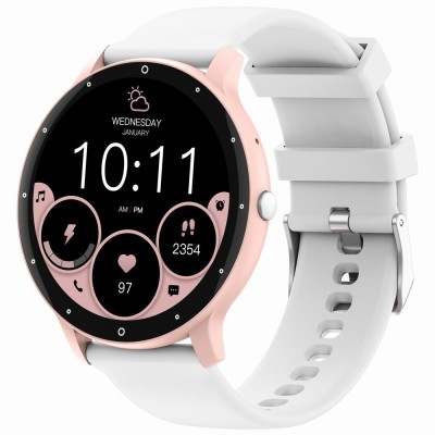 Smartwatch Damski Gravity GT1-6 PRO na pasku gumowym w kolorze Różowy/Różowy o szerokości 22mm