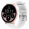 Smartwatch Damski Gravity GT1-6 PRO na pasku gumowym w kolorze Różowy/Różowy o szerokości 22mm