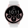 Smartwatch Damski Gravity GT1-6 PRO na pasku gumowym w kolorze Różowy/Różowy o szerokości 22mm