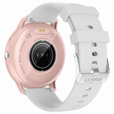 Smartwatch Damski Gravity GT1-6 PRO na pasku gumowym w kolorze Różowy/Różowy o szerokości 22mm