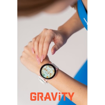 Smartwatch Damski Gravity GT1-6 PRO na pasku gumowym w kolorze Różowy/Różowy o szerokości 22mm