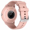 Smartwatch Damski Gravity GT1-7 PRO na pasku gumowym w kolorze Różowy/Różowy o szerokości 22mm