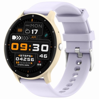 Smartwatch Damski Gravity GT1-8 PRO na pasku gumowym w kolorze Piaskowy/Piaskowy o szerokości 22mm