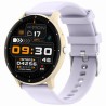 Smartwatch Damski Gravity GT1-8 PRO na pasku gumowym w kolorze Piaskowy/Piaskowy o szerokości 22mm