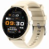 Smartwatch Damski Gravity GT1-8 PRO na pasku gumowym w kolorze Piaskowy/Piaskowy o szerokości 22mm