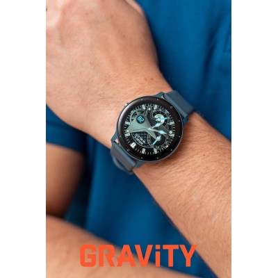 Smartwatch Męski Gravity GT1-9 PRO na pasku gumowym w kolorze Niebieski/Niebieski o szerokości 22mm