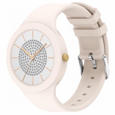 Smartwatch Damski Gravity GT14-1 na pasku gumowym w kolorze Różowy/Różowy o szerokości 22mm