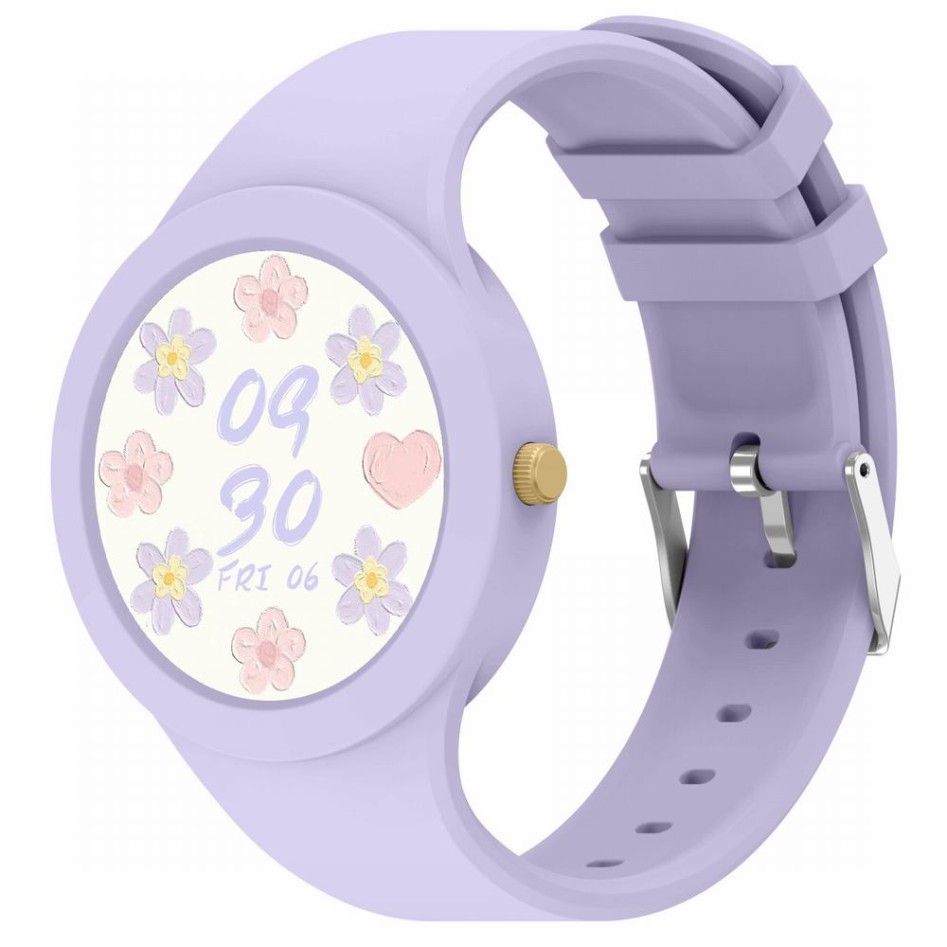 Smartwatch Damski Gravity GT14-2 na pasku gumowym w kolorze Fioletowy/Fioletowy o szerokości 22mm