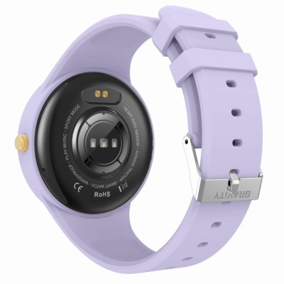 Smartwatch Damski Gravity GT14-2 na pasku gumowym w kolorze Fioletowy/Fioletowy o szerokości 22mm