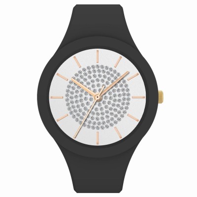 Smartwatch Damski Gravity GT14-3 na pasku gumowym w kolorze Czarny/Czarny o szerokości 22mm