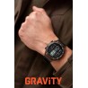 Smartwatch Męski Gravity GT13-1 na bransolecie stalowej w kolorze Czarny/Czarny o szerokości 26mm
