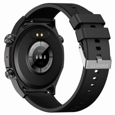 Smartwatch Męski Gravity GT13-1 na bransolecie stalowej w kolorze Czarny/Czarny o szerokości 26mm
