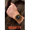 Smartwatch Męski Gravity GT13-2 na bransolecie stalowej w kolorze Złoty/Złoty o szerokości 26mm