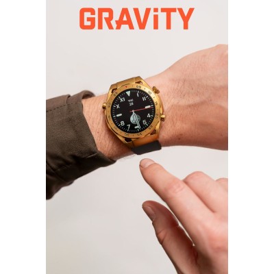 Smartwatch Męski Gravity GT13-2 na bransolecie stalowej w kolorze Złoty/Złoty o szerokości 26mm