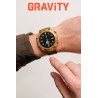 Smartwatch Męski Gravity GT13-2 na bransolecie stalowej w kolorze Złoty/Złoty o szerokości 26mm