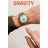 Smartwatch Męski Gravity GT13-3 na bransolecie stalowej w kolorze Złoty/Złoty o szerokości 26mm