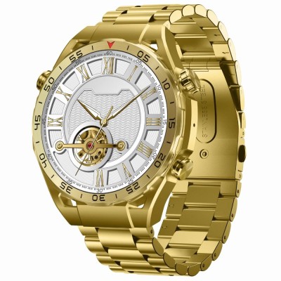 Smartwatch Męski Gravity GT13-3 na bransolecie stalowej w kolorze Złoty/Złoty o szerokości 26mm