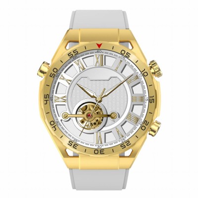 Smartwatch Męski Gravity GT13-3 na bransolecie stalowej w kolorze Złoty/Złoty o szerokości 26mm