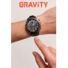 Smartwatch Męski Gravity GT20-1 na pasku gumowym w kolorze Czarny/Czarny o szerokości 22mm