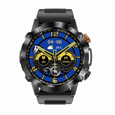 Smartwatch Męski Gravity GT20-1 na pasku gumowym w kolorze Czarny/Czarny o szerokości 22mm