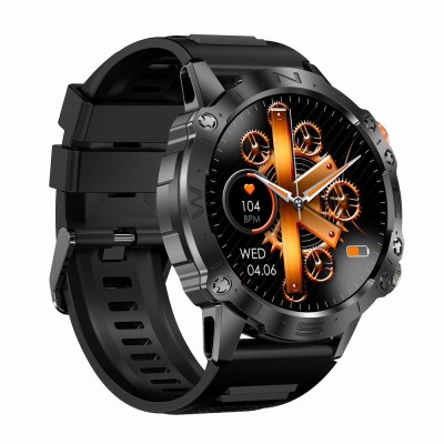 Smartwatch Męski Gravity GT20-1 na pasku gumowym w kolorze Czarny/Czarny o szerokości 22mm