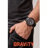 Smartwatch Męski Gravity GT20-1 na pasku gumowym w kolorze Czarny/Czarny o szerokości 22mm