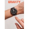 Smartwatch Męski Gravity GT20-1 na pasku gumowym w kolorze Czarny/Czarny o szerokości 22mm