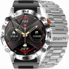 Smartwatch Męski Gravity GT20-2 na pasku gumowym w kolorze Srebrny/Czarny o szerokości 22mm