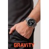 Smartwatch Męski Gravity GT20-2 na pasku gumowym w kolorze Srebrny/Czarny o szerokości 22mm