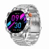 Smartwatch Męski Gravity GT20-2 na pasku gumowym w kolorze Srebrny/Czarny o szerokości 22mm