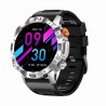 Smartwatch Męski Gravity GT20-2 na pasku gumowym w kolorze Srebrny/Czarny o szerokości 22mm