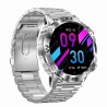 Smartwatch Męski Gravity GT20-2 na pasku gumowym w kolorze Srebrny/Czarny o szerokości 22mm