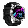 Smartwatch Męski Gravity GT20-2 na pasku gumowym w kolorze Srebrny/Czarny o szerokości 22mm