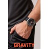 Smartwatch Męski Gravity GT20-2 na pasku gumowym w kolorze Srebrny/Czarny o szerokości 22mm