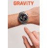 Smartwatch Męski Gravity GT20-2 na pasku gumowym w kolorze Srebrny/Czarny o szerokości 22mm