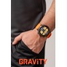 Smartwatch Męski Gravity GT20-3 na pasku gumowym w kolorze Czarny/Czarny o szerokości 22mm