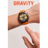 Smartwatch Męski Gravity GT20-3 na pasku gumowym w kolorze Czarny/Czarny o szerokości 22mm