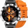 Smartwatch Męski Gravity GT20-4 na pasku gumowym w kolorze Srebrny/Czarny o szerokości 22mm
