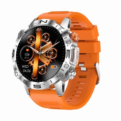 Smartwatch Męski Gravity GT20-4 na pasku gumowym w kolorze Srebrny/Czarny o szerokości 22mm