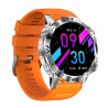 Smartwatch Męski Gravity GT20-4 na pasku gumowym w kolorze Srebrny/Czarny o szerokości 22mm