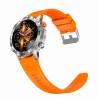 Smartwatch Męski Gravity GT20-4 na pasku gumowym w kolorze Srebrny/Czarny o szerokości 22mm