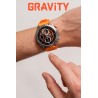 Smartwatch Męski Gravity GT20-4 na pasku gumowym w kolorze Srebrny/Czarny o szerokości 22mm